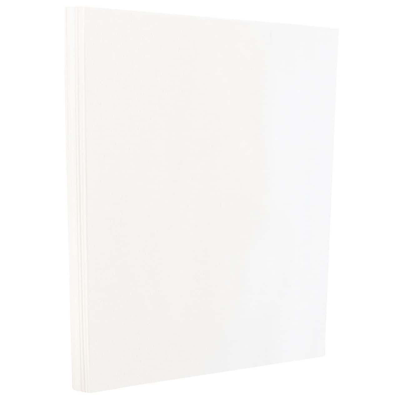 JAM Paper Glossy White 8.5" x 11" Cardstock, 50 Sheets